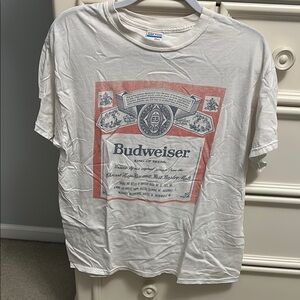 Budweiser White Graphic T-Shirt